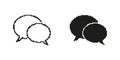 Speech Bubbles Pixel Art Icon Set. Communication, Messaging, And Conversation Symbol Collection. Chat Interface Design Royalty Free Stock Photo