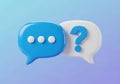 Speech bubbles with question mark and ellipsis symbolizing conversation and inquiry Royalty Free Stock Photo