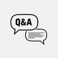 speech bubbles for questions and answers concept Royalty Free Stock Photo