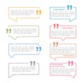 Speech Bubbles with Quotes Royalty Free Stock Photo