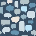 Speech bubbles seamless pattern Royalty Free Stock Photo