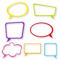 speech bubbles set