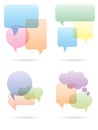 Speech bubbles set