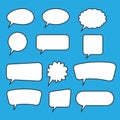 Speech bubbles set, comics style