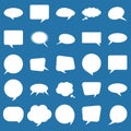 Speech bubbles set. Flat elements collection for design. Royalty Free Stock Photo