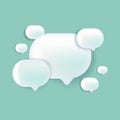 Speech Bubbles Set With Mint Background Royalty Free Stock Photo