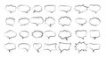 Speech bubbles set on white background. Vector illustration. Royalty Free Stock Photo