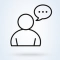 Speech bubbles, speaking of people Simple vector modern icon design illustration