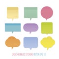 Speech Bubbles stickers Royalty Free Stock Photo