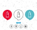 Cleaning shampoo line icon. Washing liquid. Royalty Free Stock Photo