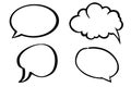 Speech bubbles thinking bubbles icon on white background. Illustration design