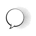 Speech bubbles. Thinking and speaking clouds. Retro empty comic bubbles. Stickers. Vector illustration. Royalty Free Stock Photo