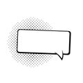 Speech bubbles. Thinking and speaking clouds. Retro empty comic bubbles. Stickers. Vector illustration. Royalty Free Stock Photo