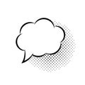 Speech bubbles. Thinking and speaking clouds. Retro empty comic bubbles. Stickers. Vector illustration. Royalty Free Stock Photo