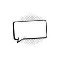 Speech bubbles. Thinking and speaking clouds. Retro empty comic bubbles. Stickers. Vector illustration. Royalty Free Stock Photo