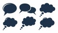 Speech bubbles with transparent background Royalty Free Stock Photo