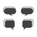 Speech bubbles vector set white background