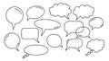Speech Bubbles Vector Set, Chat, Communication, Dialogue Icons Royalty Free Stock Photo