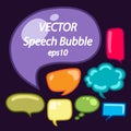 Speech bubbles vector set, EPS10. Royalty Free Stock Photo