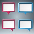 Speech bubl icon. Dialog box info. Royalty Free Stock Photo