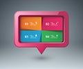 Speech bubl icon. Dialog box info.