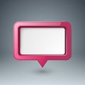 Speech bubl icon. Dialog box info. Royalty Free Stock Photo
