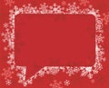 Speech buble with snowflakes Royalty Free Stock Photo