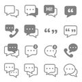 Speech chat bubbles icon set Royalty Free Stock Photo