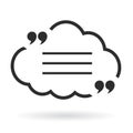 Speech cloud vector icon, discuss symbol