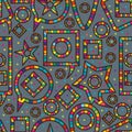 Speech colorful play seamless pattern