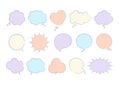 Empty comic speech bubbles in pastel colors Royalty Free Stock Photo