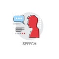 Speech Conference Meeting Business Seminar Icon Royalty Free Stock Photo