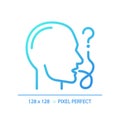 Speech impairment gradient linear vector icon Royalty Free Stock Photo