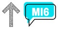 Shifted MI6 Chat Cloud and Network Up Arrow Icon