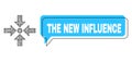 Misplaced The New Influence Conversation Frame and Linear Shrink Arrows Icon Royalty Free Stock Photo