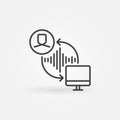 Speech Recognition outline vector concept icon or sign