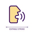 Speech recognition pixel perfect RGB color ui icon Royalty Free Stock Photo