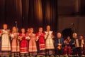 Speech by Russian folk ensemble to play the spoons in the city of Kaluga.