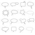 Speech, talk and thought bubbles