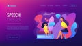 Speech therapy concept landing page