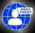 Speech Therapy Icon Means Rehabilitation 3d Illustration Royalty Free Stock Photo