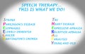 Speech therapy-Speech Language Pathology Royalty Free Stock Photo