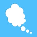 Speech or think bubble, empty communication cloud. Vector design element. vector illustration. EPS 10 Royalty Free Stock Photo