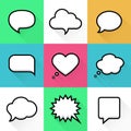 Speech and thought bubbles with space for text in Royalty Free Stock Photo