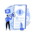 Speech to text abstract concept vector illustration.