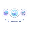 Speech training exercise loop concept icon