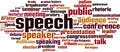 Speech word cloud Royalty Free Stock Photo