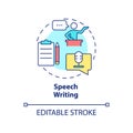 Speech writing concept icon Royalty Free Stock Photo