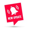 Speech Bubble With Ringbell Icon And Text New Update Royalty Free Stock Photo