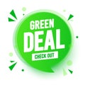 Modern Speech Bubble Button With Text Green Deal